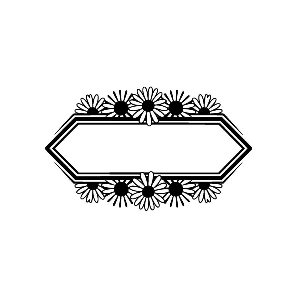 Floral Frame with Daisy Accents for Invitations and Branding vector