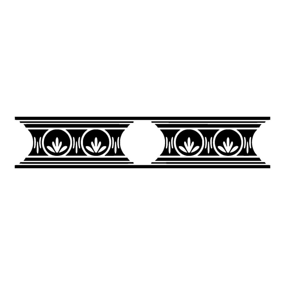 Classical Column Border, Elegant Ornamentation, Decorative vector