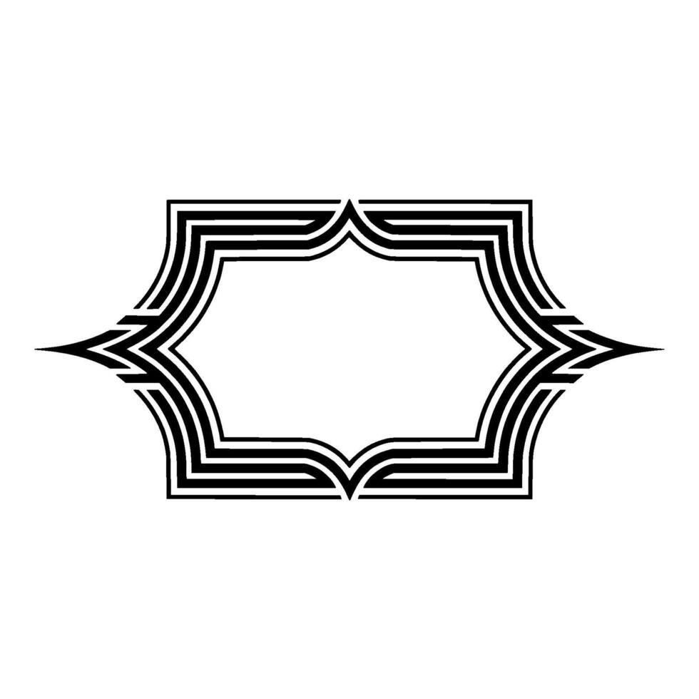 Geometric Deco Frame, Elegant Border, Minimalist vector
