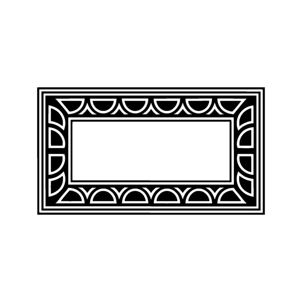 Geometric Deco Frame, Minimalist, Elegant Outline vector