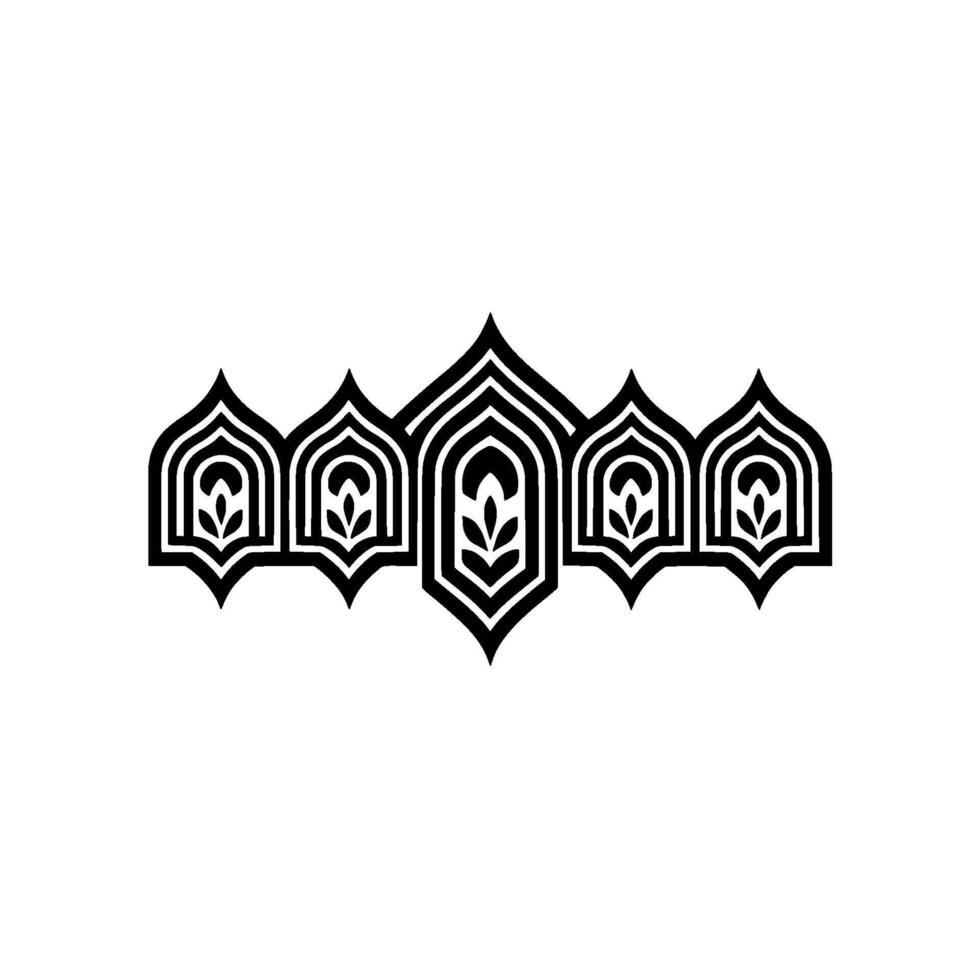 Geometric Islamic Motif, Minimalist, Sacred Geometry vector