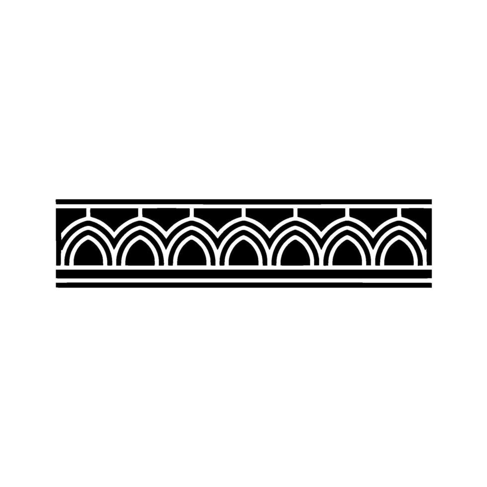 Art Deco Arch Border, Elegant Element vector
