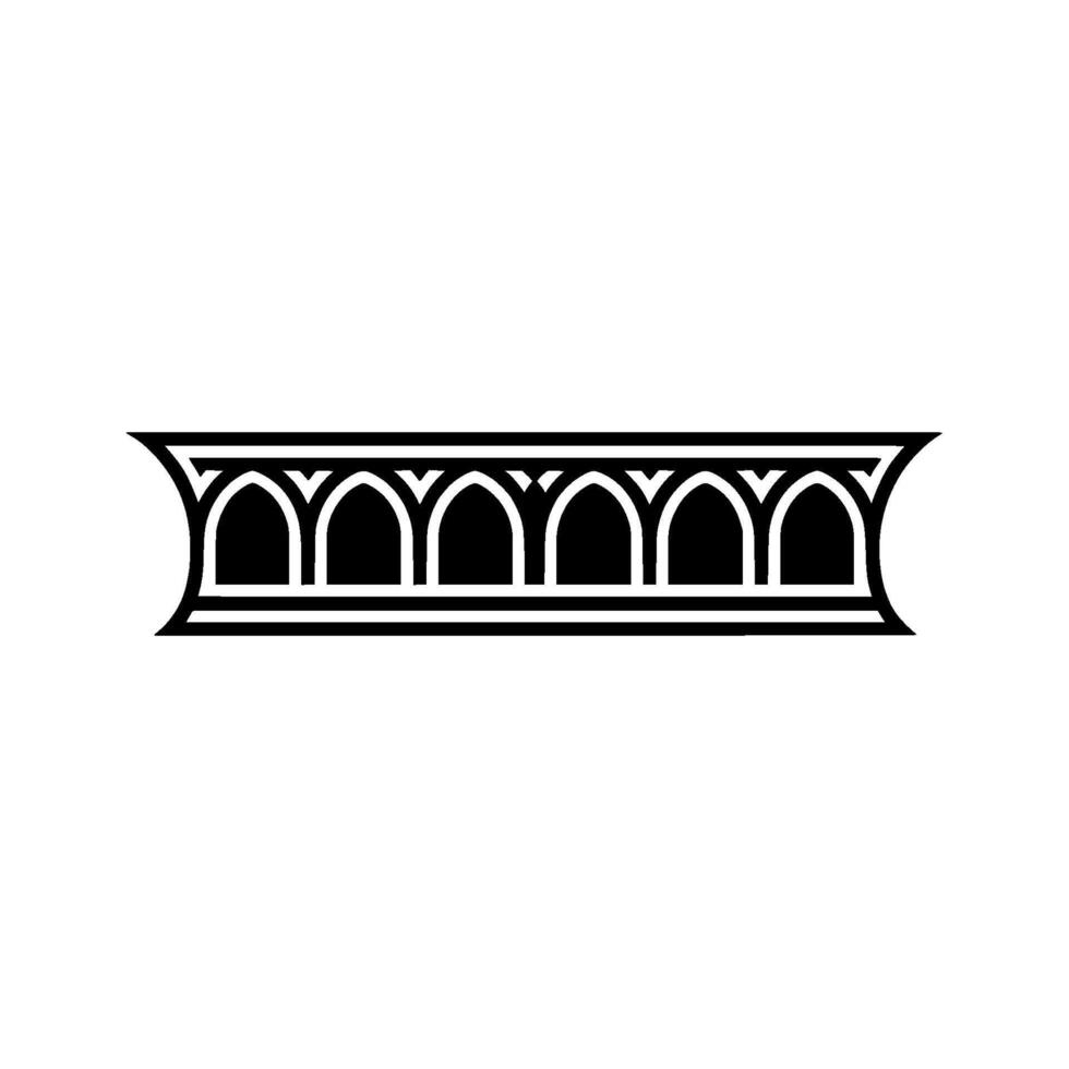 Ornate Black Archway, Vintage Element vector