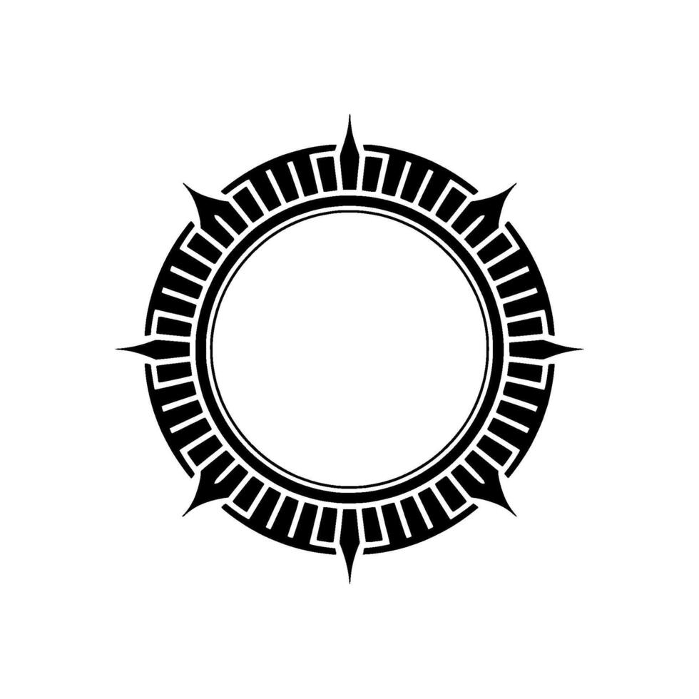 Geometric Tribal Circle, Minimalist vector