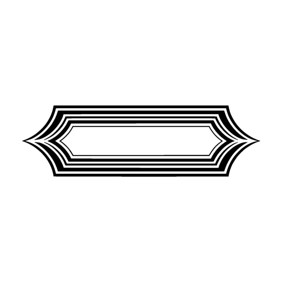 Geometric Deco Border, Minimalist vector