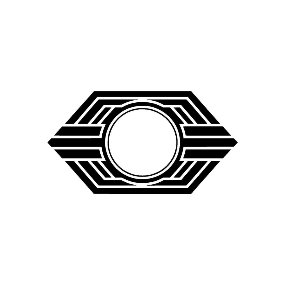Geometric Eye Emblem, Minimalist, Futuristic Symbol vector