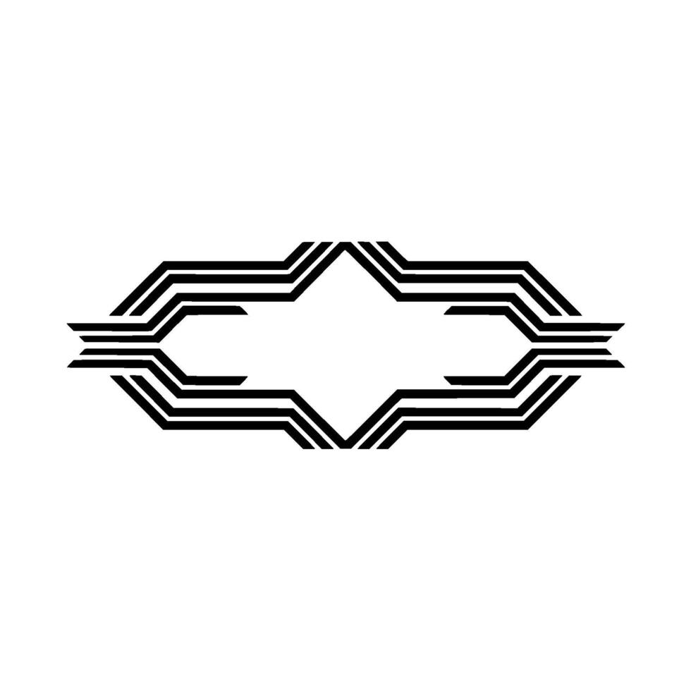 Geometric Deco Emblem, Minimalist, Abstract Symbol vector