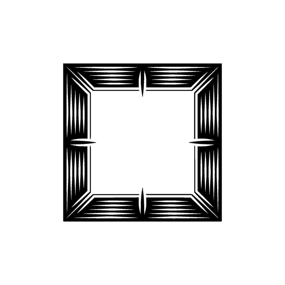 Geometric Window Frame, Minimalist, Negative Space vector