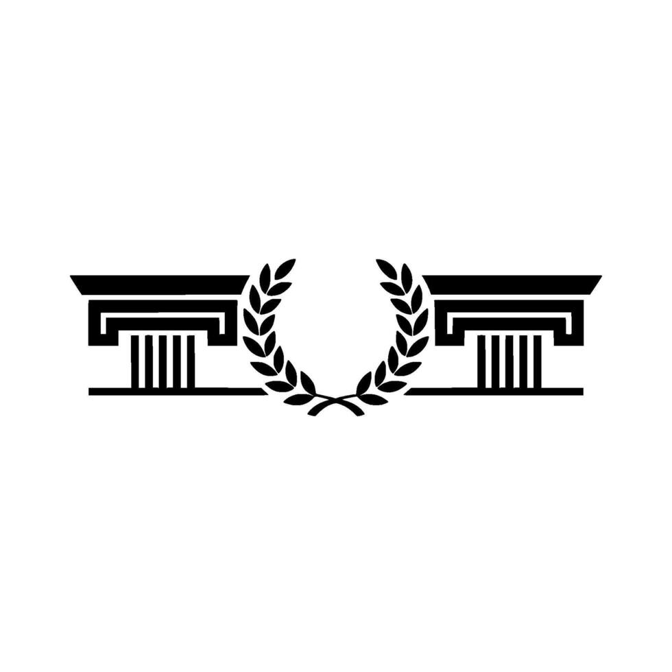 Classical Emblem, Laurel Wreath, Architectural Division vector