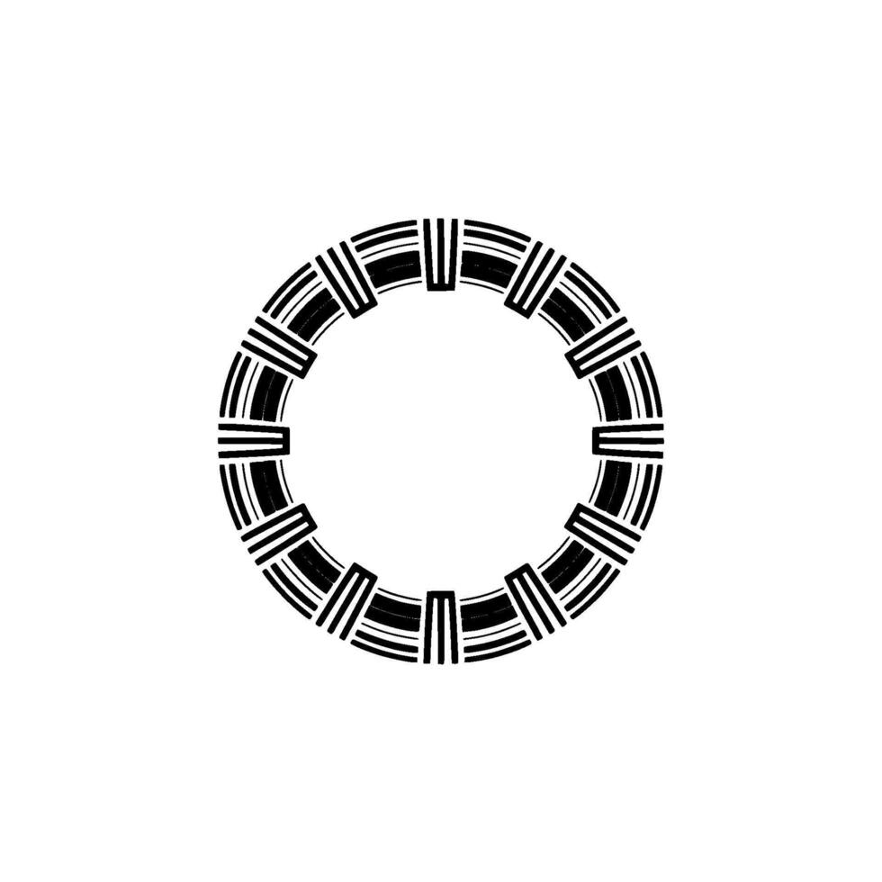 Geometric Circle Frame, Minimalist, Modern Emblem, Abstract vector