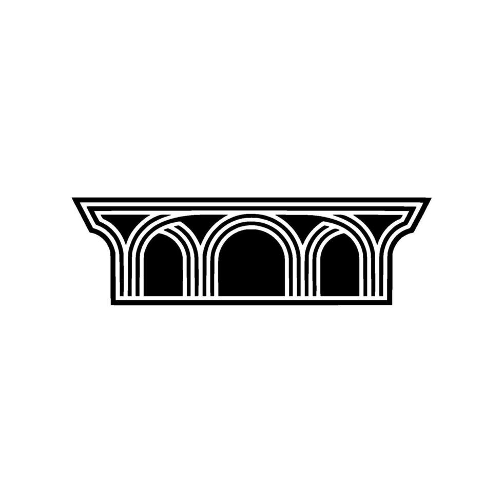 Architectural Archway, Minimalist Silhouette, Serene Structure vector