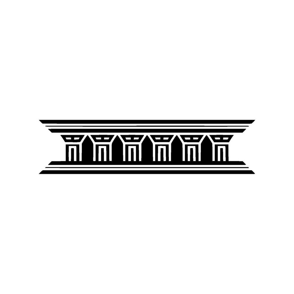Geometric Temple Motif, Minimalist vector