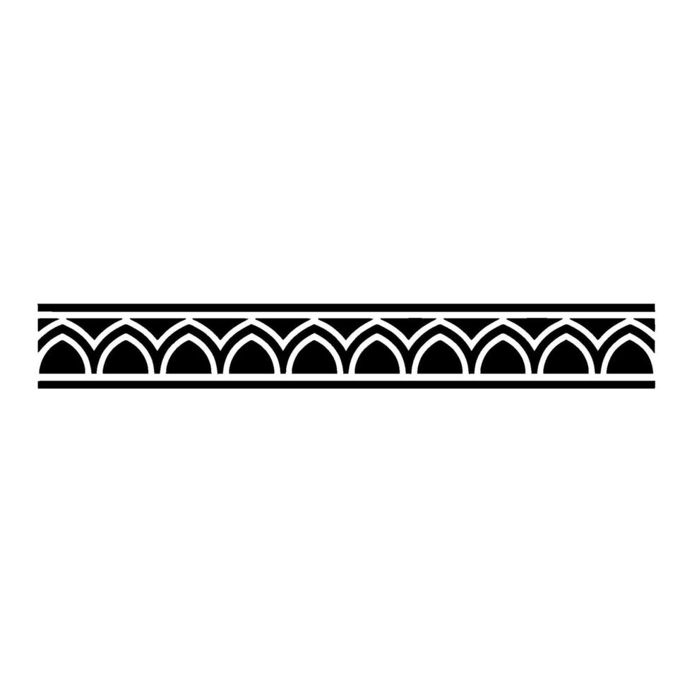 Art Deco Arch Motif Border, Elegant Element vector