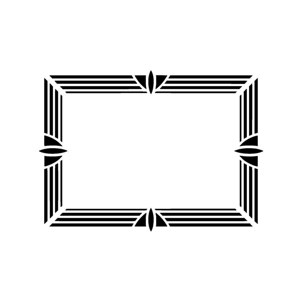 Geometric Deco Frame, Minimalist, Elegant Border, Pattern vector