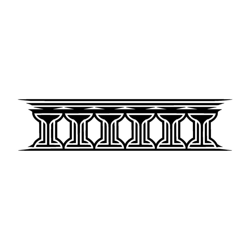 Geometric Column Border, Stylized Classical vector
