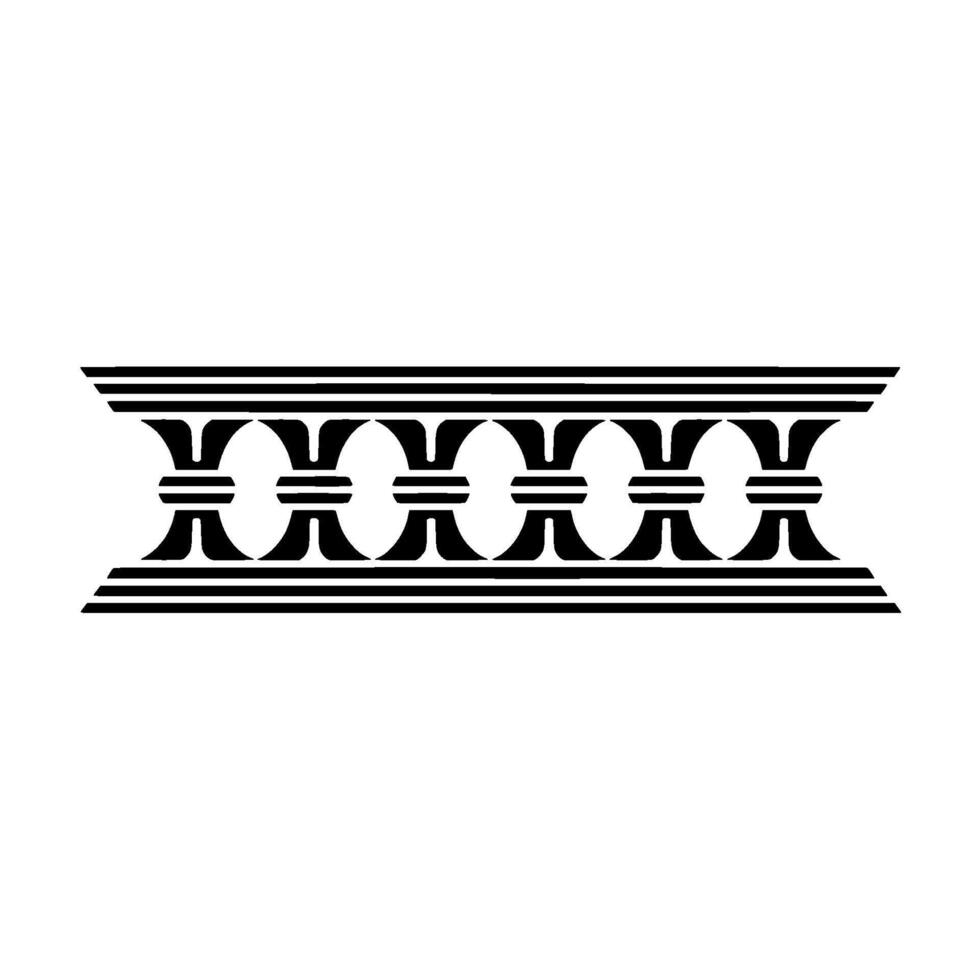 Geometric Ornament, Linear, Minimalist Border, Vintage Aesthetic vector