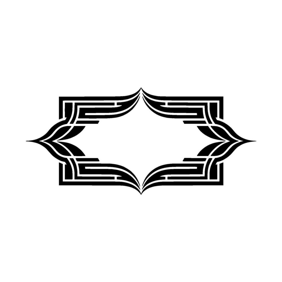 Art Deco Geometric Ornament, Elegant Border vector