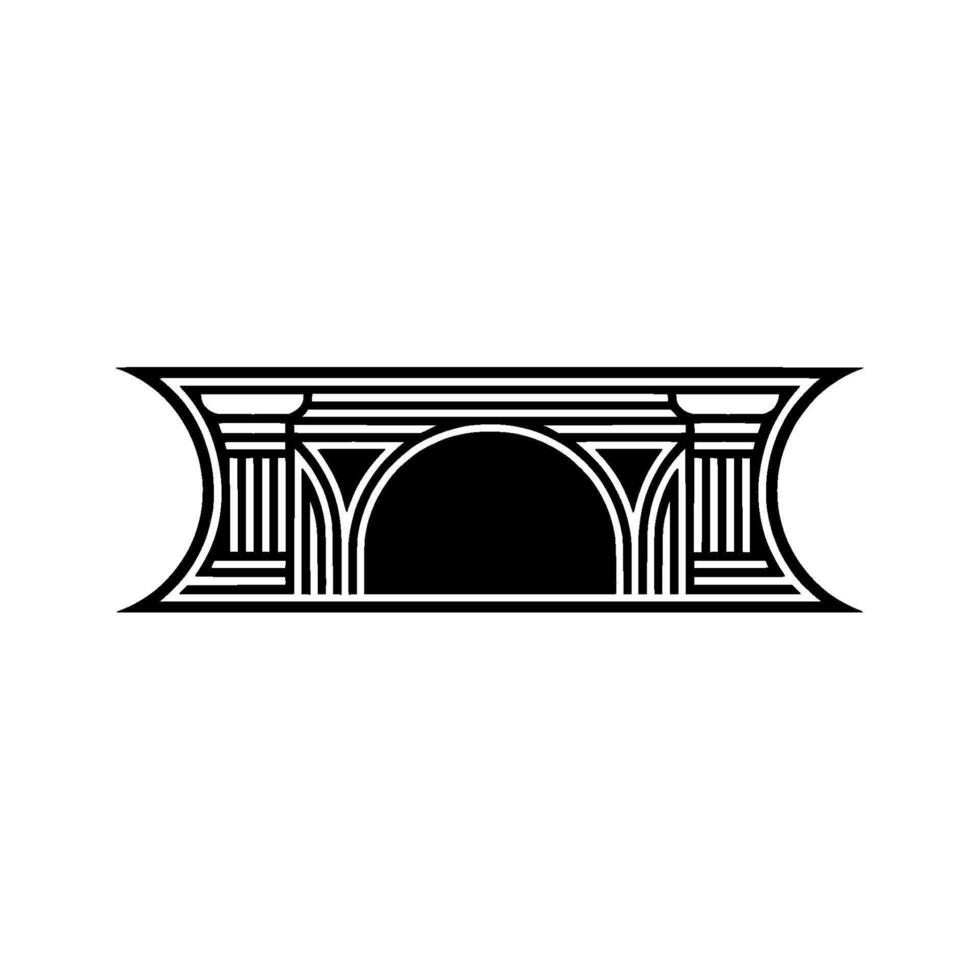 Art Deco Archway - Geometric Elegance Retro Revival vector
