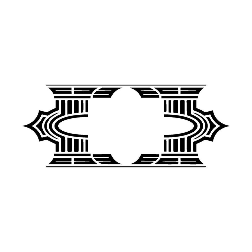 Art Deco Frame, Geometric Ornamentation, Minimalist vector