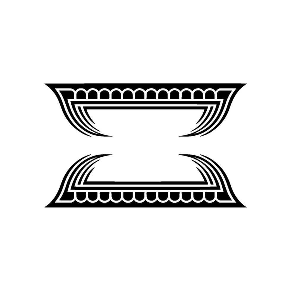 Geometric Deco Emblem, Minimalist, Elegant Outline vector