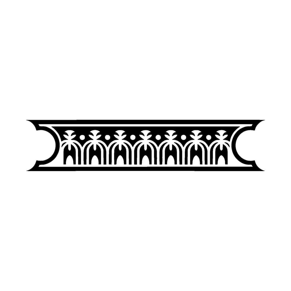 Geometric Deco Border, Stylized Ornamentation vector