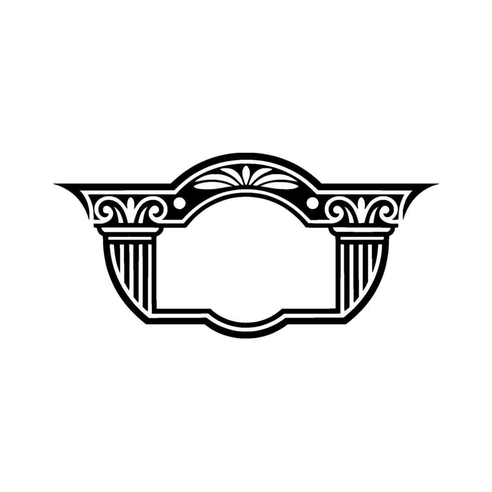 Art Deco Frame, Elegant Ornamentation, Vintage, Decorative vector