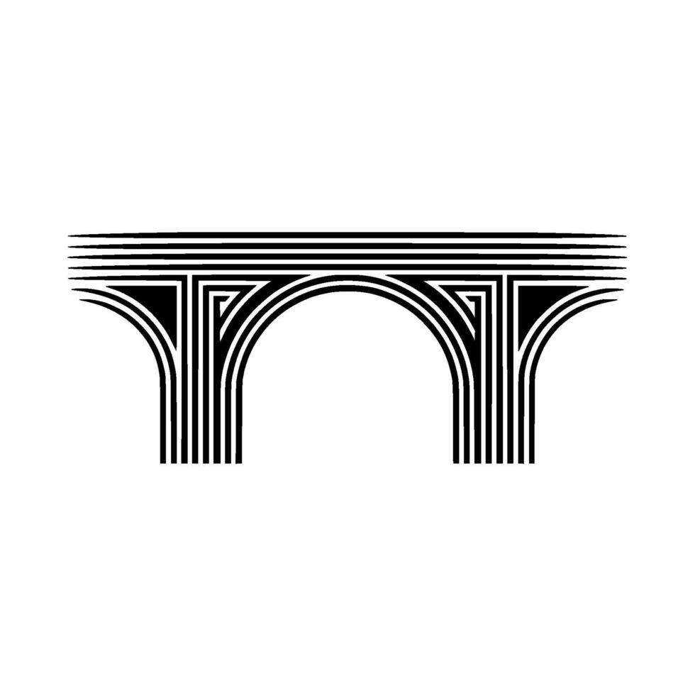 Geometric Archway, Minimalist, Linear Texture vector
