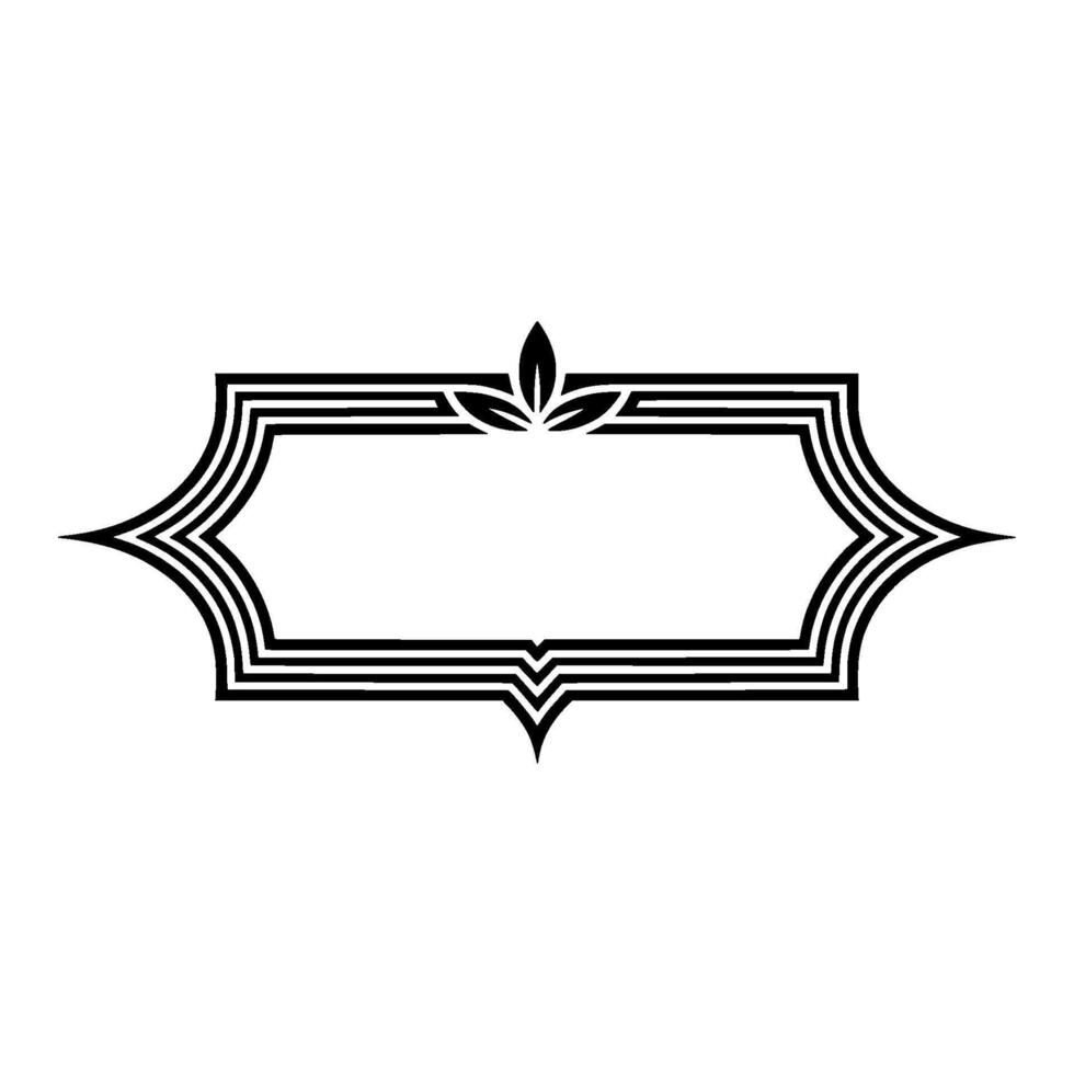 Art Deco Frame, Elegant Ornament, Vintage Element vector