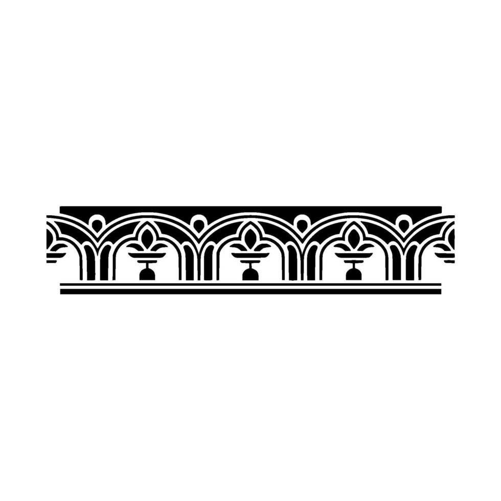 Art Deco Border Ornament, Geometric, Elegant Detail vector