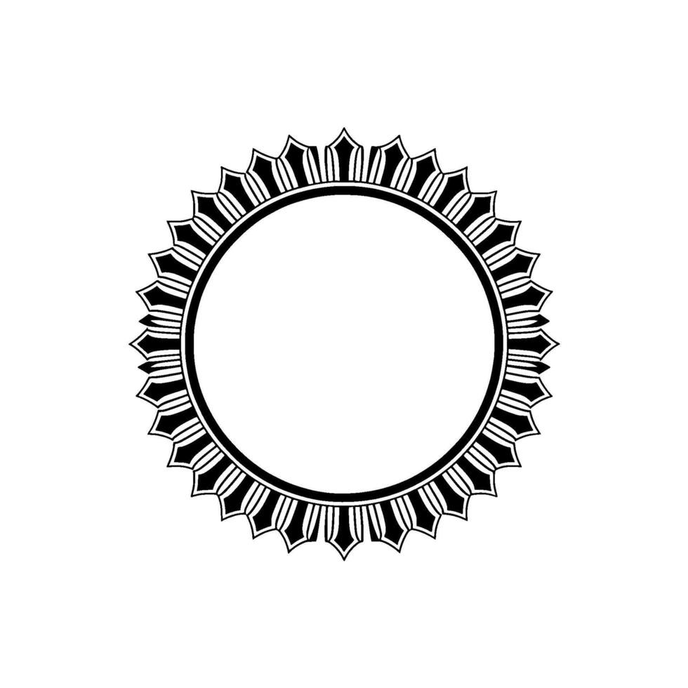 Geometric Deco Frame, Minimalist Circle Border vector