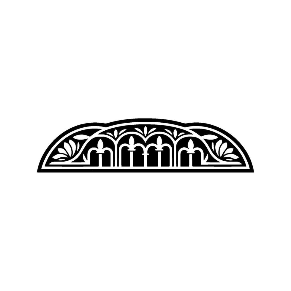 Elegant Arch Ornament, Gothic Revival vector