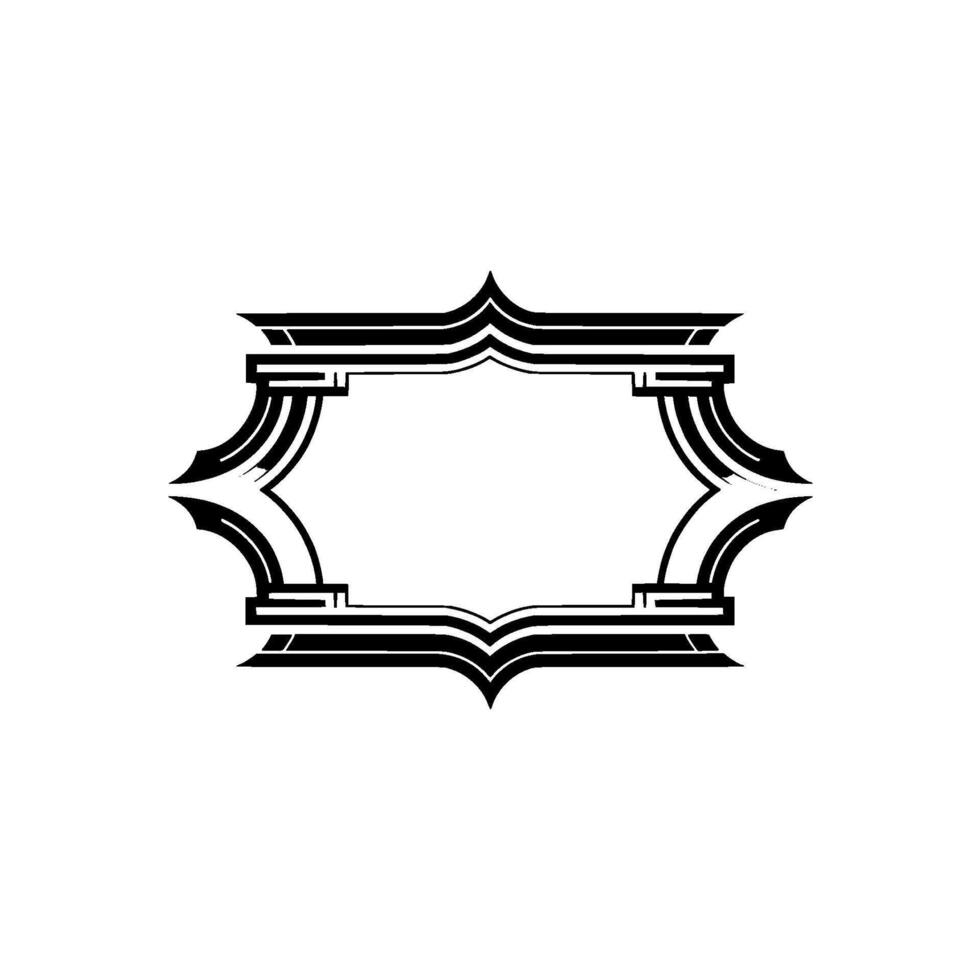 Art Deco Ornament, Elegant Frame, Vintage vector