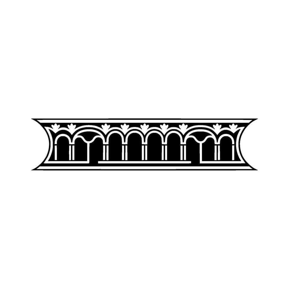 Elegant Corinthian Arch Border, Vintage vector