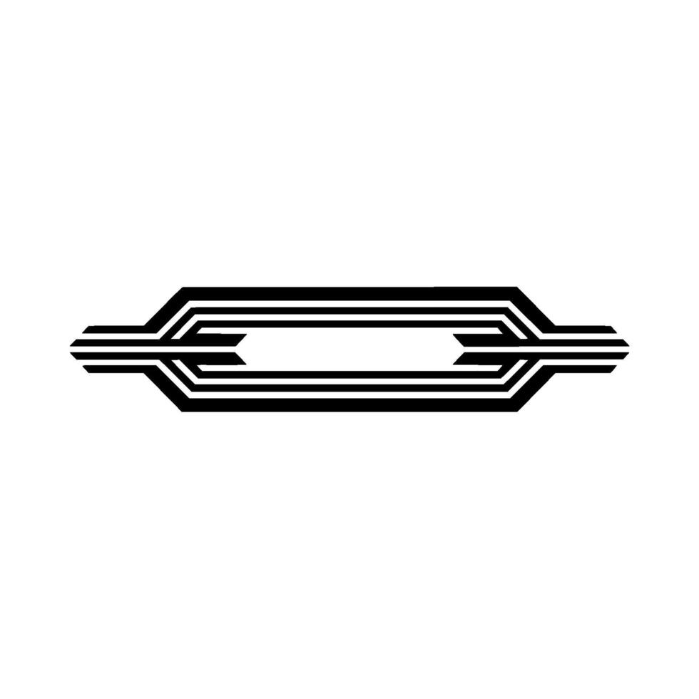 Geometric Deco Border, Streamlined Elegance vector