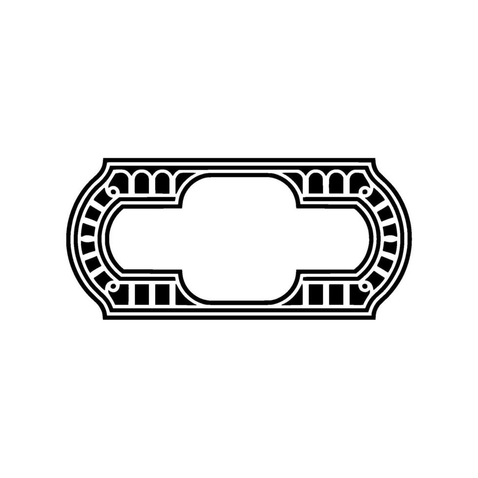 Art Deco Ornament, Elegant Frame, Vintage, Geometric vector