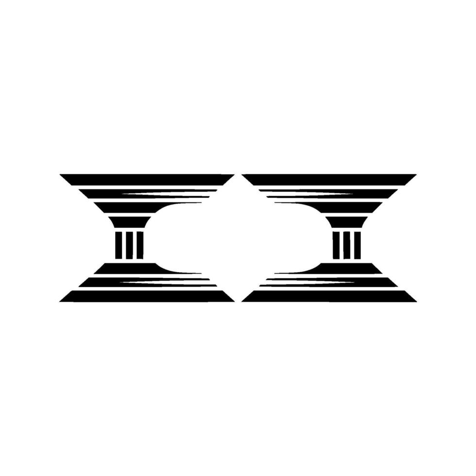 Geometric Pillars, Minimalist Symmetry, Abstract vector