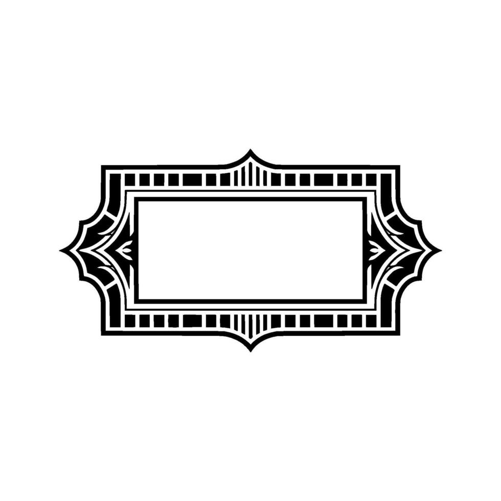 Art Deco Frame, Elegant Border, Vintage, Minimalist Layout vector