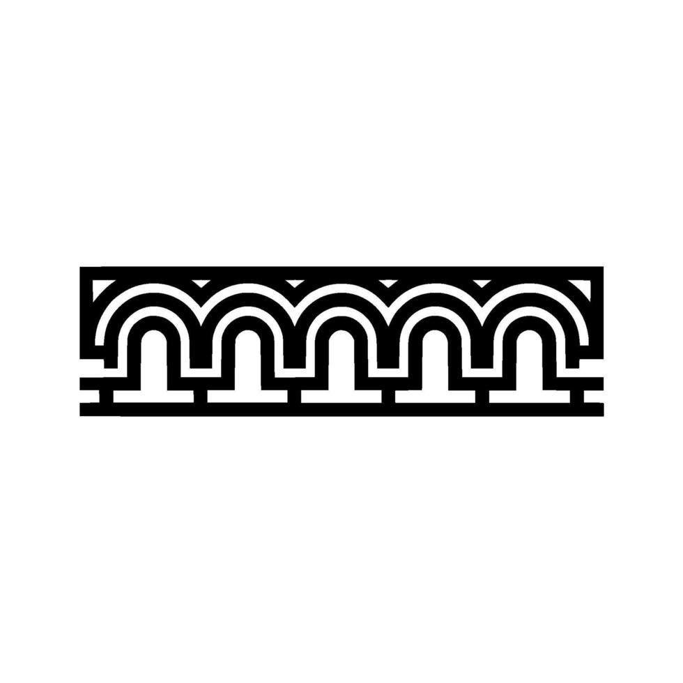 Geometric Wave Border, Minimalist, Modern Ornament vector