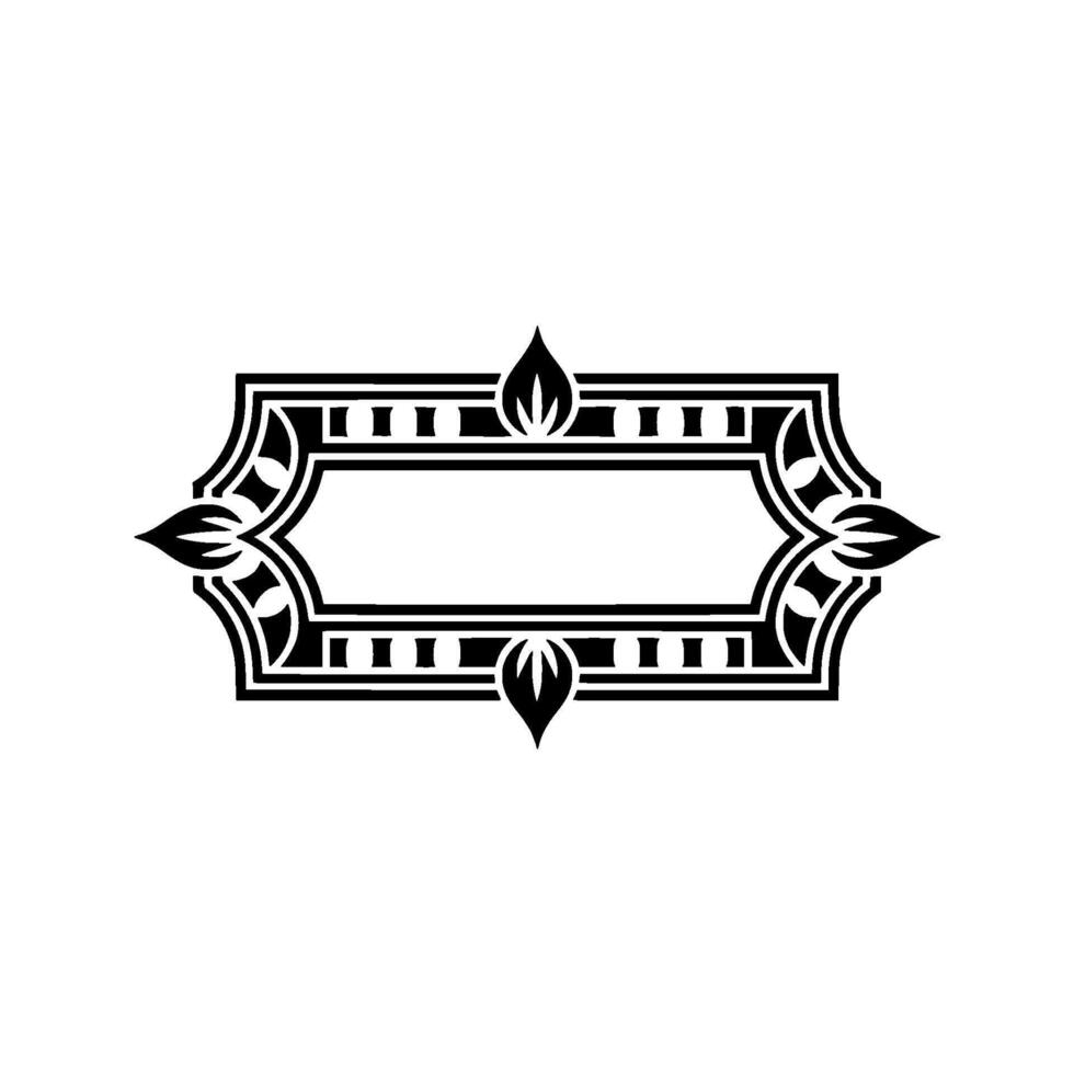 Art Deco Frame, Elegant Border, Vintage, Decorative Element vector
