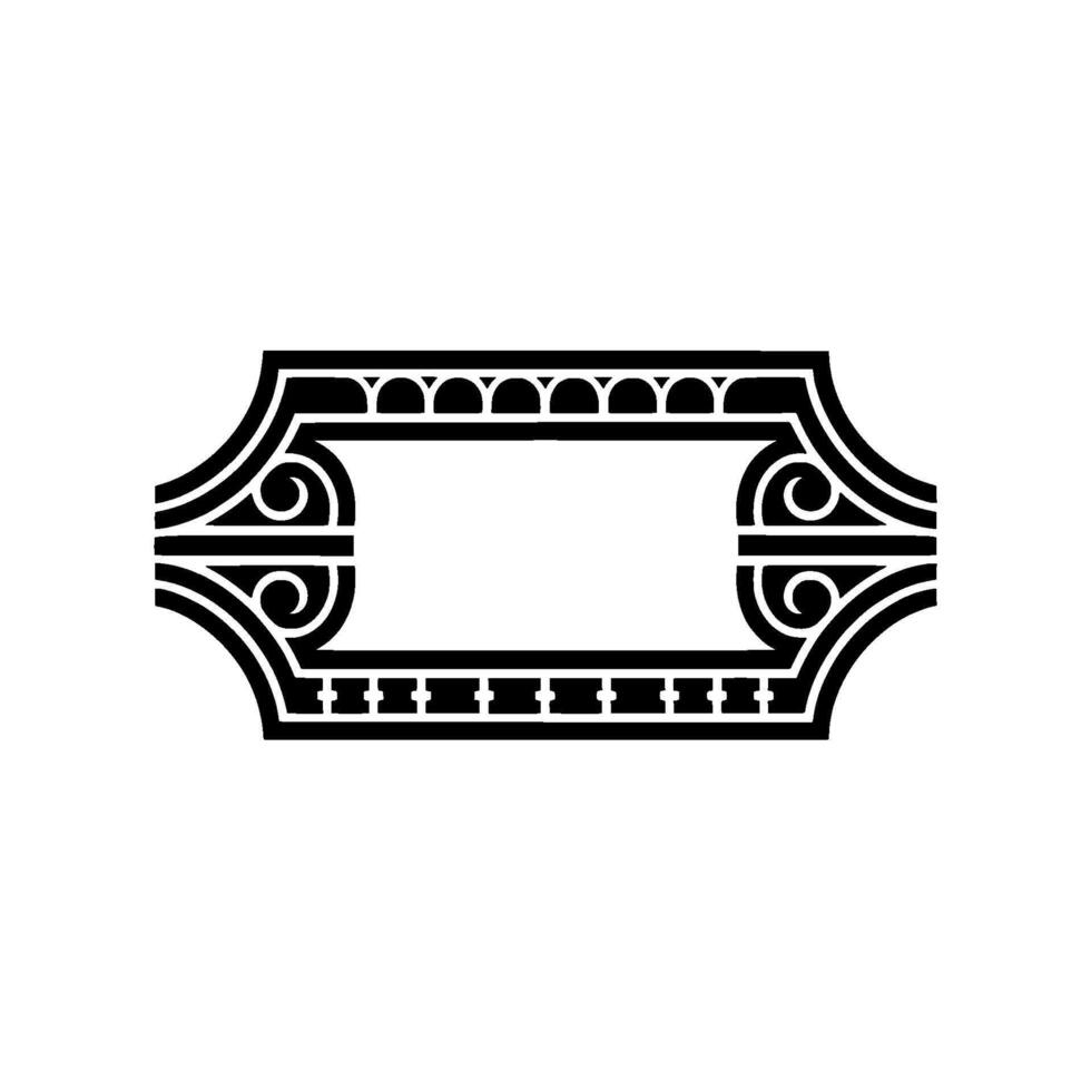 Art Deco Frame, Elegant Ornament, Vintage, Decorative Border vector