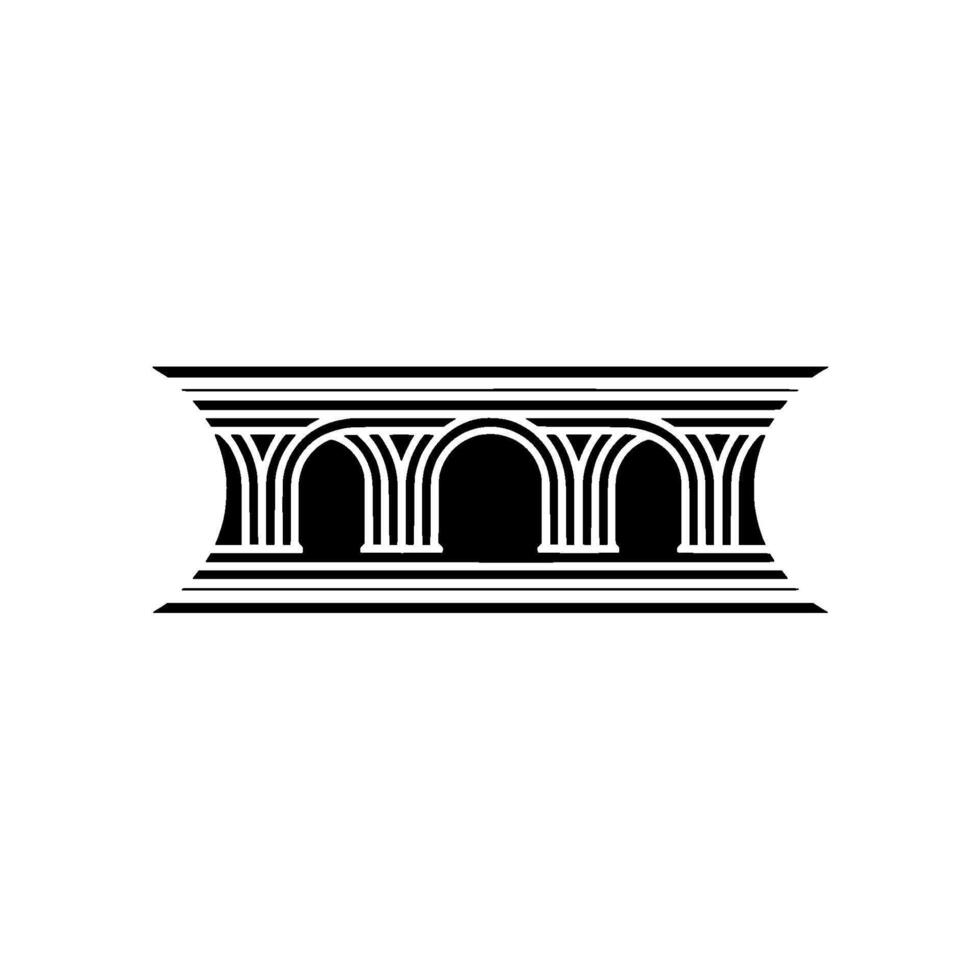 Minimalist Archway, Geometric Symmetry, Serene Composition vector