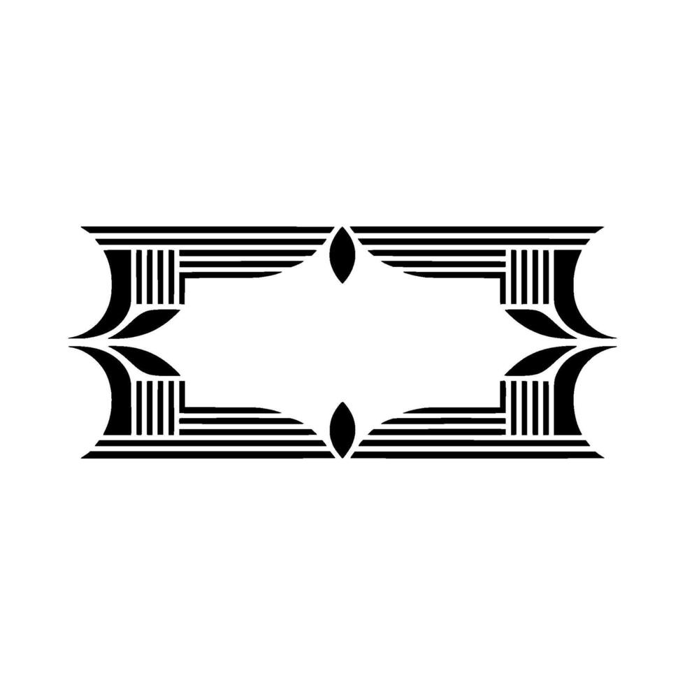 Geometric Deco Frame, Minimalist, Elegant Border, Abstract vector
