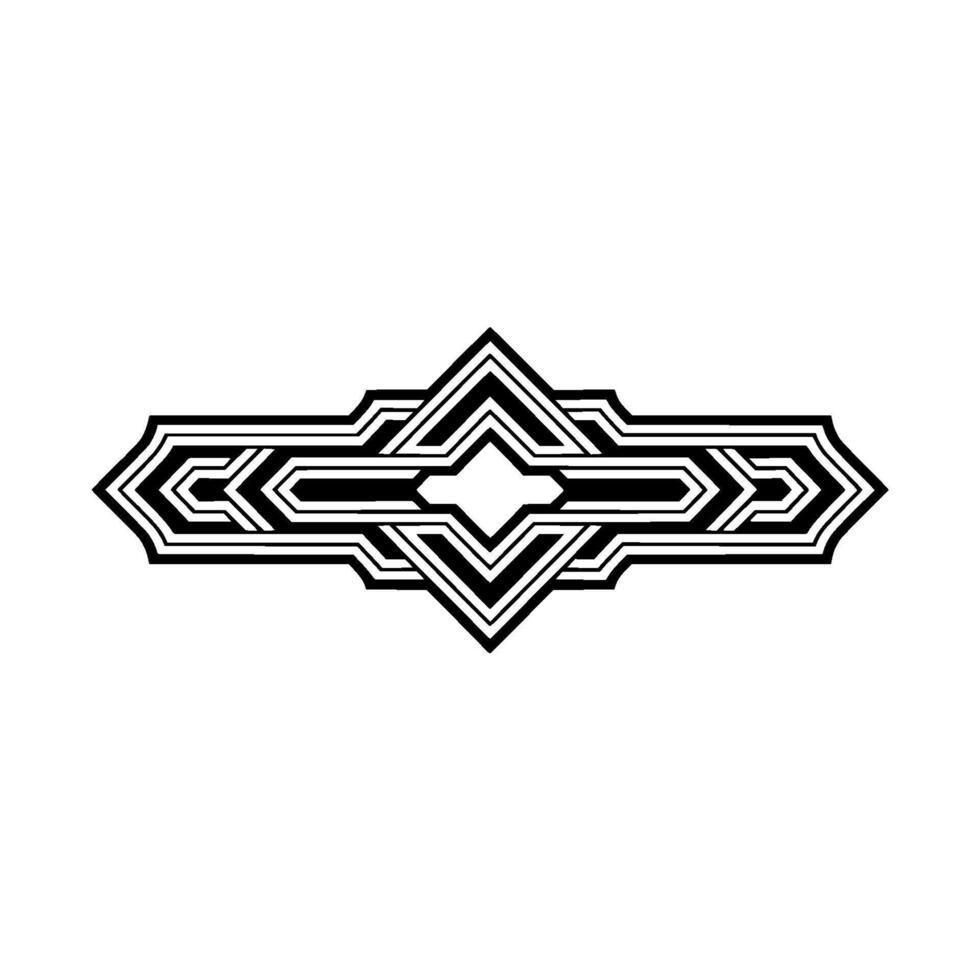 Geometric Deco Emblem, Minimalist, Linear vector