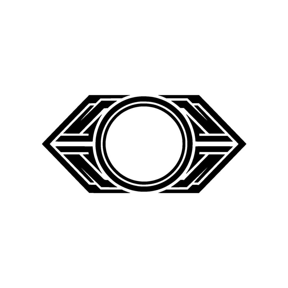 Geometric Eye Emblem, Modern Abstract, Minimalist vector