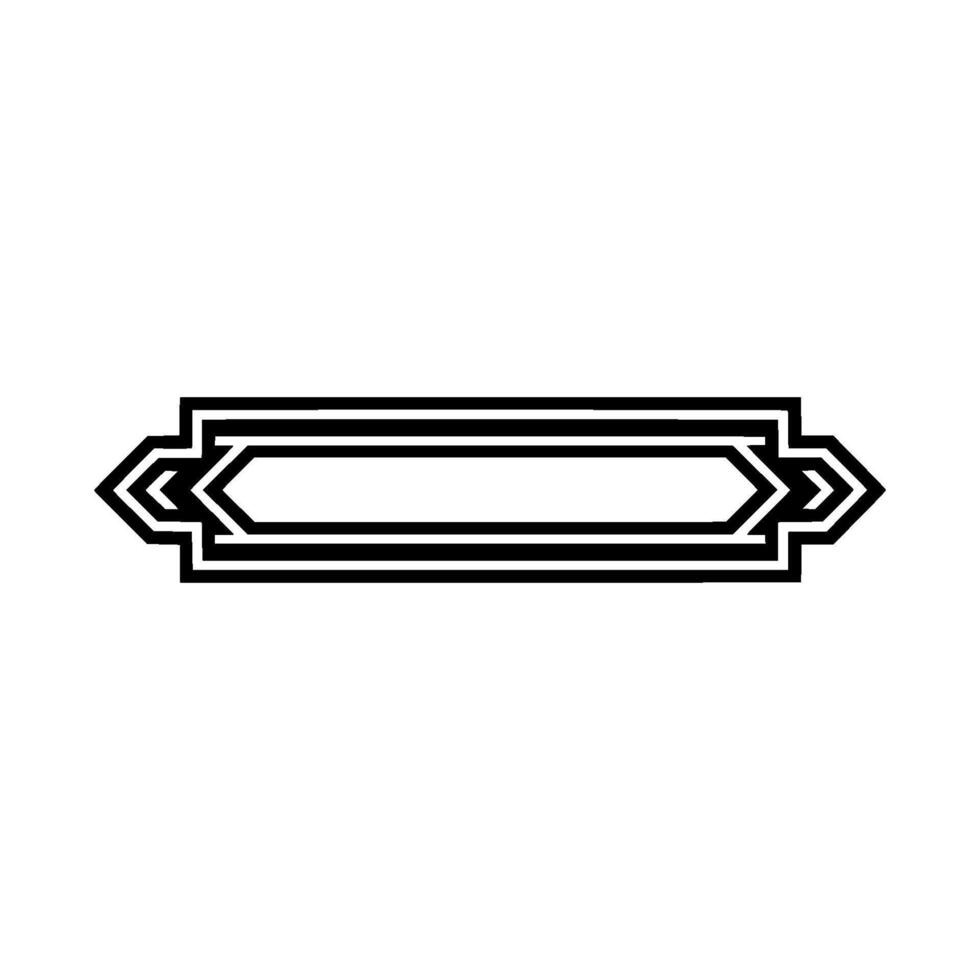 Geometric Deco Element, Minimalist, Silver Outline vector