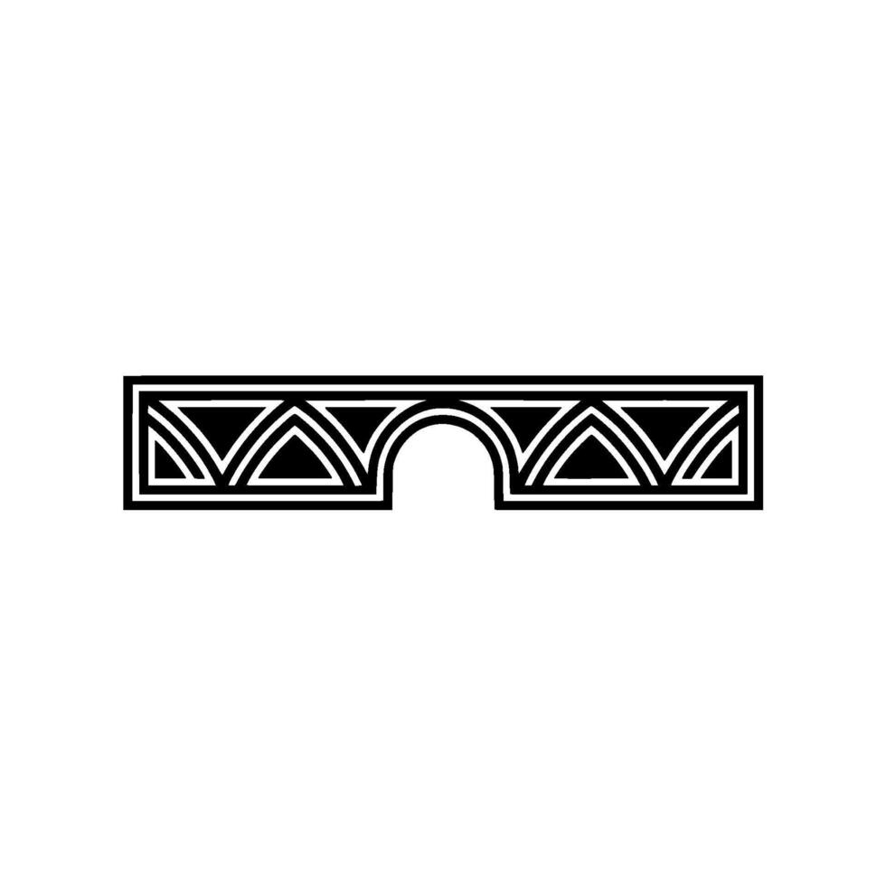 Geometric Archway, Minimalist, Black White, Arch vector