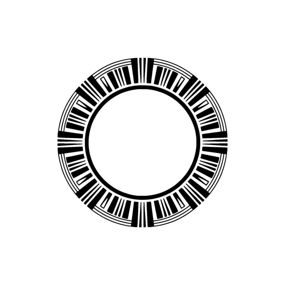Geometric Circle Frame, Minimalist, Retro Aesthetic vector