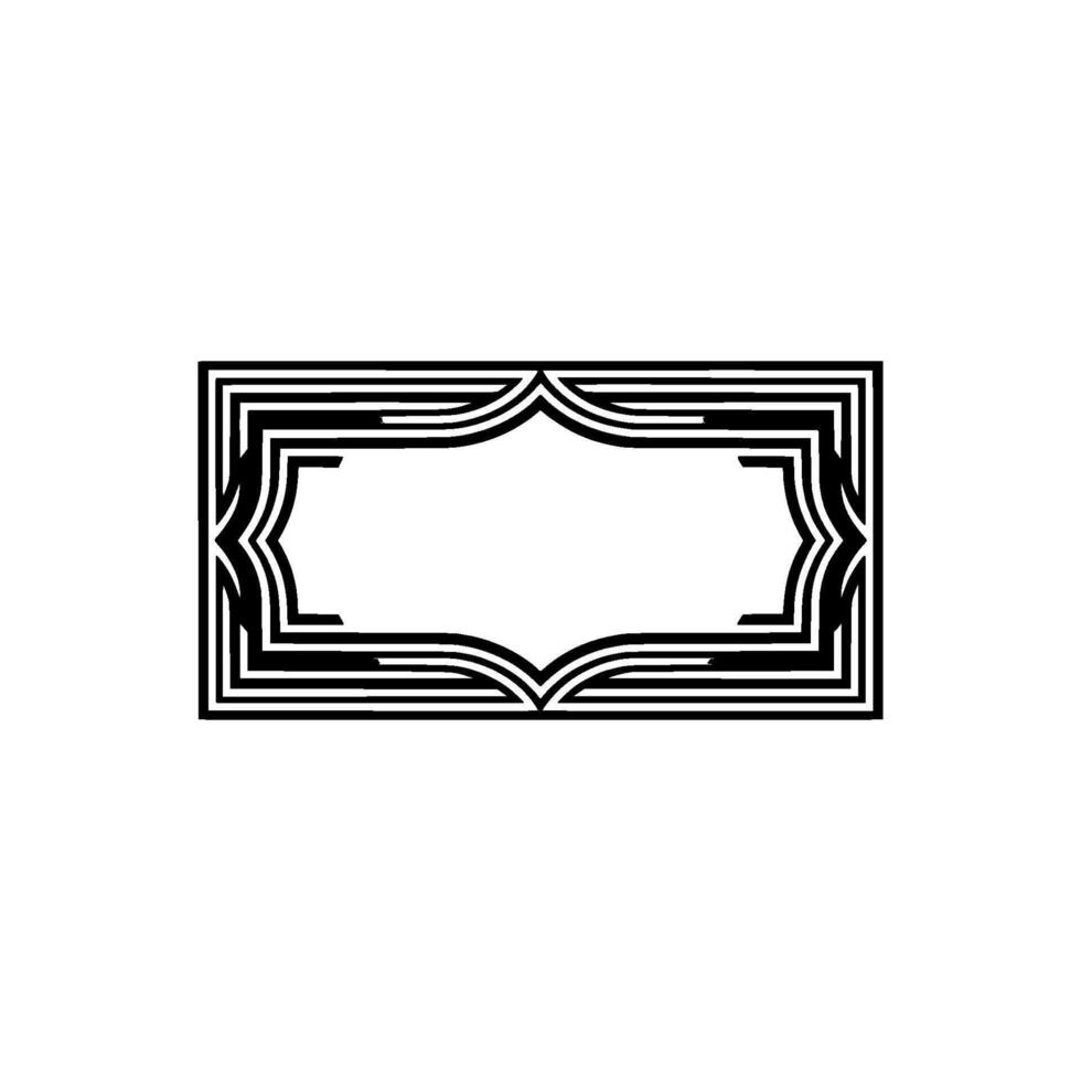 Art Deco Frame, Elegant Border, Minimalist vector