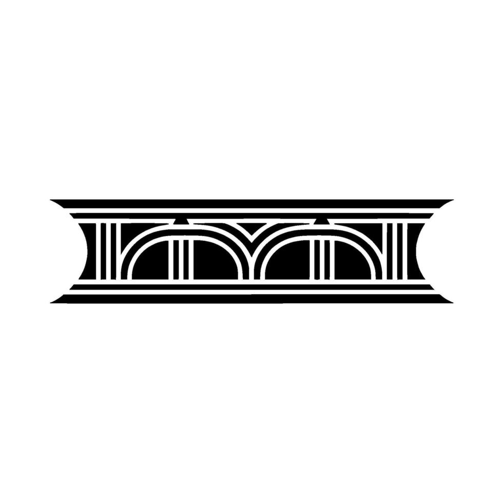 Art Deco Architectural Ornament, Geometric vector