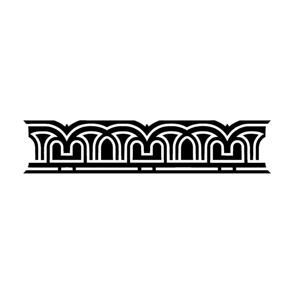 Art Deco Ornament Border, Geometric, Elegant Detail, Line vector